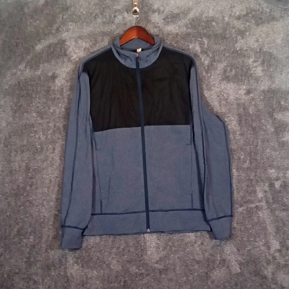 Lululemon Men's post session jacket heathered inkwell full zip size large